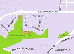 Fullerton Sports Complex and Trail Rest Park Map