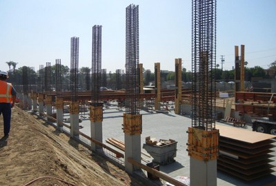 19. Pillars under construction