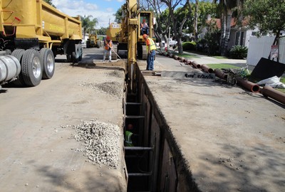 25. Pipe-laying trench