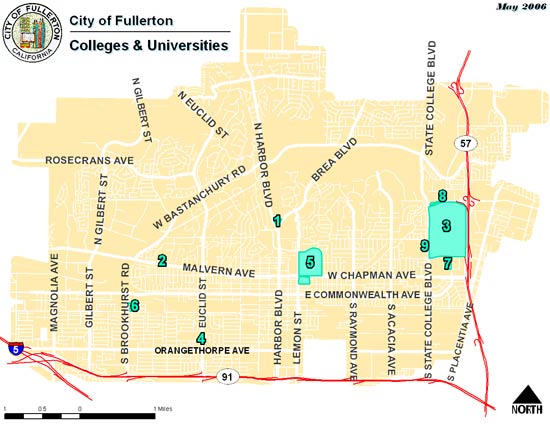 Map of Colleges