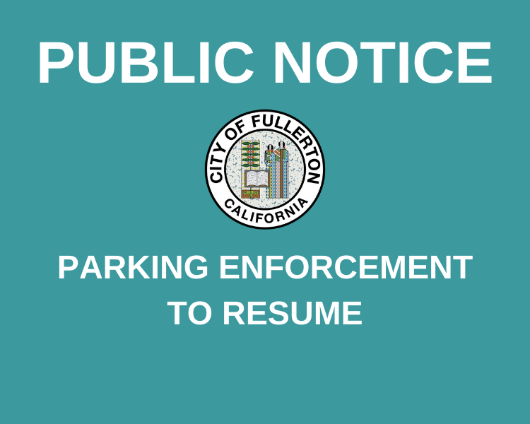 Parking Enforcement to Resume