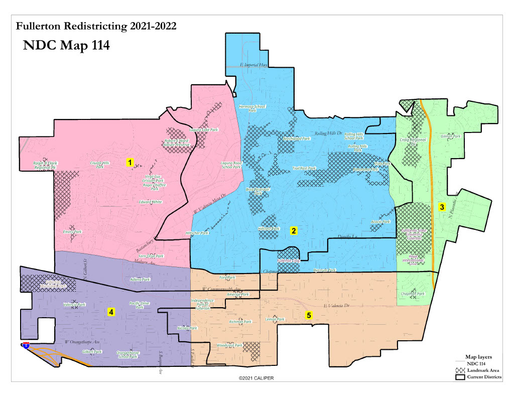 City of Fullerton Districting Map 2022