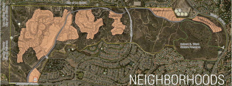 Aerial of neighborhoods