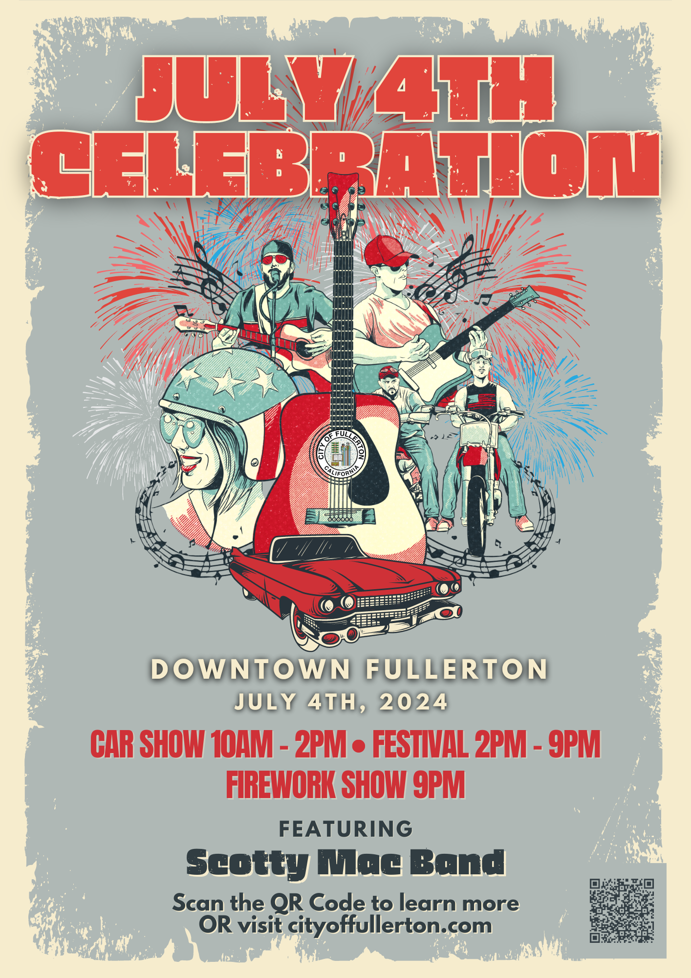 PRESS RELEASE: CITY OF FULLERTON FOURTH OF JULY CELEBRATION  AT THE FULLERTON DOWNTOWN PLAZA